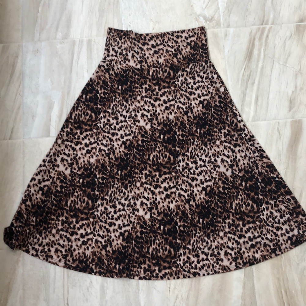 Lularoe Leopard Skirt